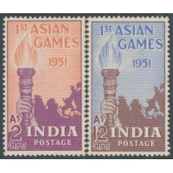 INDIA - 1951 2a & 12a First Asian Games set of 2, MNH – SG # 335-336