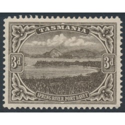 AUSTRALIA / TAS - 1906 3d brown Spring River, perf. 12½, crown A wmk, MH – SG # 246