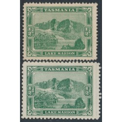 AUSTRALIA / TAS - 1902 ½d green Lake Marion, perf. 12½ & 11, MH – SG # 237+237b