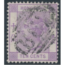 HONG KONG - 1880 10c mauve QV, crown CC watermark, used – SG # 30