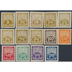 CZECHOSLOVAKIA - 1919 5H to 2000H Postage Dues set of 14, MH – Michel # P1-P14