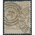 DENMARK - 1868 8Sk yellow-brown Crown, perf. 13:12½, used – Facit # 14b