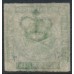 DENMARK - 1858 8Sk green Crown, imperforate, lined background, used – Facit # 8