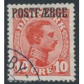 DENMARK - 1919 10øre red King Christian X with POSTFÆRGE overprint, used – Facit # PF1