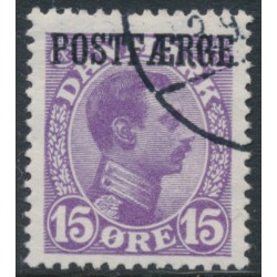 DENMARK - 1919 15øre violet-lilac King Christian X with POSTFÆRGE overprint, used – Facit # PF2a