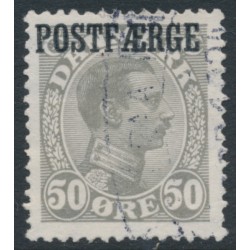 DENMARK - 1923 50øre light grey King Christian X with POSTFÆRGE overprint, used – Facit # PF6b