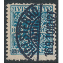 DENMARK - 1907 5øre greenish blue Newspaper Stamp (Avisporto), used – Facit # TI2b