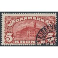 DENMARK - 1912 5Kr brown-red Copenhagen GPO with crown watermarks, used – Facit # 120