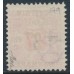 DENMARK - 1918 27øre on 7øre red Newspaper Stamp (Avisporto), crown watermark, used – Facit # 179
