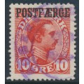DENMARK - 1919 10øre red King Christian X with POSTFÆRGE overprint, used – Facit # PF1