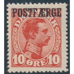 DENMARK - 1919 10øre red King Christian X with POSTFÆRGE overprint, MNH – Facit # PF1