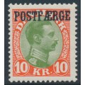 DENMARK - 1930 10Kr red/green King Christian X with POSTFÆRGE overprint, MNH – Facit # PF9