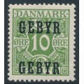 DENMARK - 1923 10øre green Postage Due, overprinted GEBYR, MNH – Facit # GB1