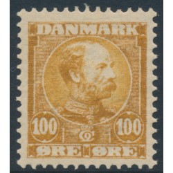 DENMARK - 1905 100øre yellow-brown King Christian X, MNH – Facit # 68