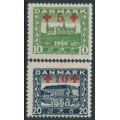 DENMARK - 1921 Red Cross charity overprints set of 2, MH – Facit # 199-200