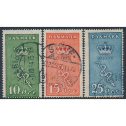 DENMARK - 1929 Cancer Research set of 3, used – Facit # 243-245