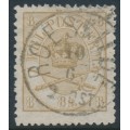 DENMARK - 1868 8Sk yellow-brown Crown, perf. 13:12½, used – Facit # 14b