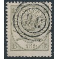 DENMARK - 1864 16Sk olive-grey Crown, perf. 13:12½, used – Facit # 15b