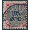 DENMARK - 1912 35øre on 20øre carmine/grey Numeral, inverted frame, used – Facit # 48v2