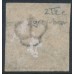 DENMARK - 1854 4RBS grey-brown Crown, imperforate, Thiele IIB printing, used – Facit # 2IVc