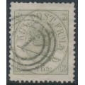 DENMARK - 1864 16Sk olive-grey Crown, perf. 13:12½, used – Facit # 15b