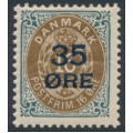 DENMARK - 1912 35øre on 16øre grey-brown Numeral, MH – Facit # 47