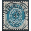 DENMARK - 1895 4øre blue/grey Numeral, perf. 12¾, inverted frame, used – Facit # 39aa