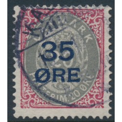 DENMARK - 1912 35øre on 20øre carmine/grey Numeral, used – Facit # 48