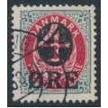 DENMARK - 1912 4øre on 8øre red/grey Numeral, 2nd crown watermark, used – Facit # 46b