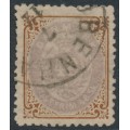 DENMARK - 1870 48Sk lilac/brown Numeral, perf. 12½:12½, used – Facit # 27