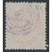 DENMARK - 1875 8øre red/grey Numeral, perf. 14:13½, violet cancel – Facit # 31c