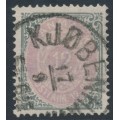DENMARK - 1875 12øre purple-lilac/green-grey Numeral, perf. 14:13½, used – Facit # 32d