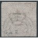 DENMARK - 1859 4Sk reddish brown Crown, imperforate, lined background, used – Facit # 7c