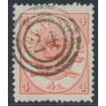 DENMARK - 1864 4Sk red Crown, perf. 13:12½, used – Facit # 13e