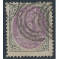 DENMARK - 1871 3Sk lilac/dark grey Numeral, perf. 14:13½, used – Facit # 21b