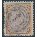 DENMARK - 1870 48Sk lilac/brown Numeral, perf. 12½:12½, used – Facit # 27