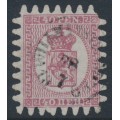 FINLAND - 1867 40Pen carmine Coat of Arms, roulette III, pale red paper, used – Facit # 9v1C3