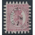 FINLAND - 1867 40Pen carmine Coat of Arms, roulette III, pale rose paper, used – Facit # 9v1C3