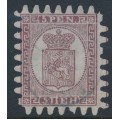 FINLAND - 1870 5Pen lilac-brown Coat of Arms, roulette III, pale lilac laid paper, used – Facit # 5v1C3c