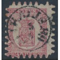 FINLAND - 1866 40Pen carmine Coat of Arms, roulette II, pale rose paper, used – Facit # 9v1C2