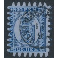 FINLAND - 1866 20Pen blue Coat of Arms, roulette III, lilac-blue paper, used – Facit # 8v1C3x