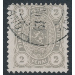 FINLAND - 1883 2Pen grey Coat of Arms, perf. 12½:12½, used – Facit # 12Laz