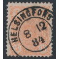 FINLAND - 1883 5Pen pale reddish orange Coat of Arms, perf. 12½:12½, used – Facit # 13Ld