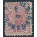 FINLAND - 1875 32Pen dull light rose Arms, perf. 11:11, on very thin paper, used – Facit # 18Saxx