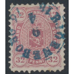 FINLAND - 1875 32Pen dull light rose Arms, perf. 11:11, on very thin paper, used – Facit # 18Saxx