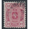 FINLAND - 1875 32Pen carmine-red Coat of Arms, perf. 11:11, used – Facit # 18Sd