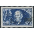 FRANCE - 1938 50Fr dark blue Clément Ader (thick paper), used – Michel # 425b