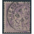 FRANCE - 1877 5Fr red-violet Peace & Commerce, used – Michel # 76