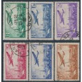 FRANCE - 1936 85c to 3.50Fr Airmail short set of 6, used – Michel # 305-310
