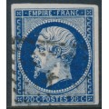 FRANCE - 1853 20c deep blue Napoléon (type I), imperf., used – Michel # 13Ib